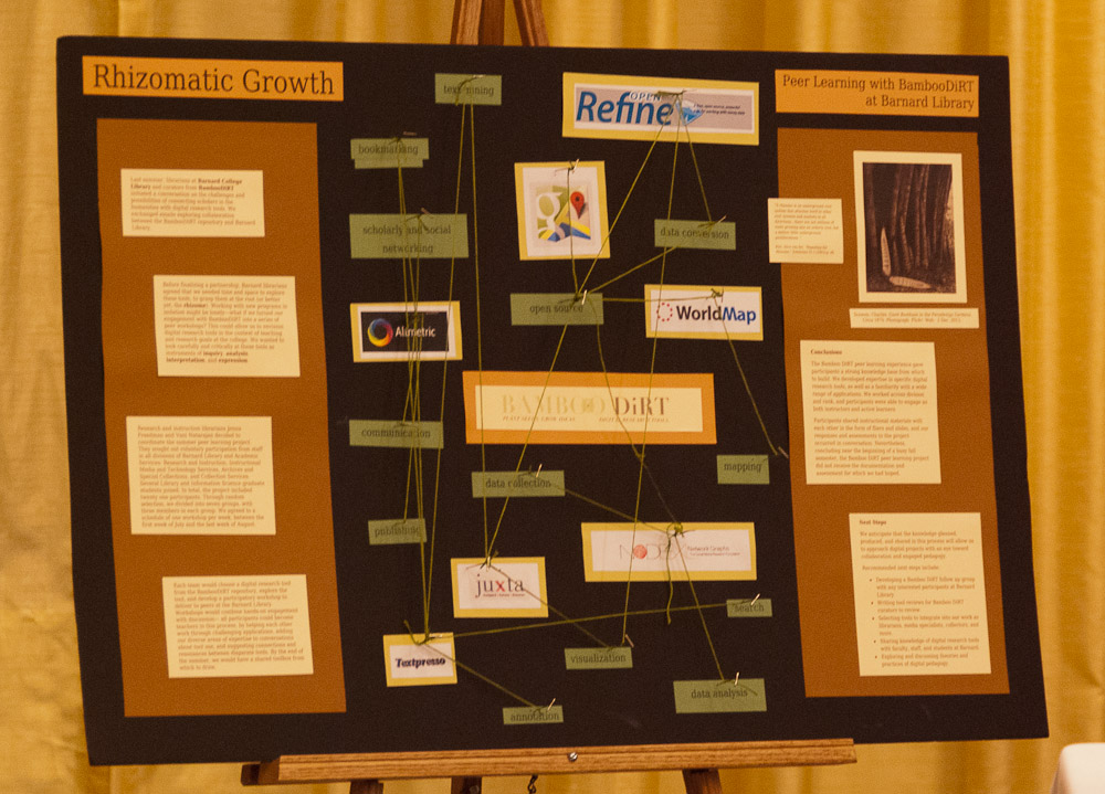 Rhizomatic Growth: Peer Learning with BambooDiRT at Barnard Library, Poster by Vani Natarajan, Heather Lember